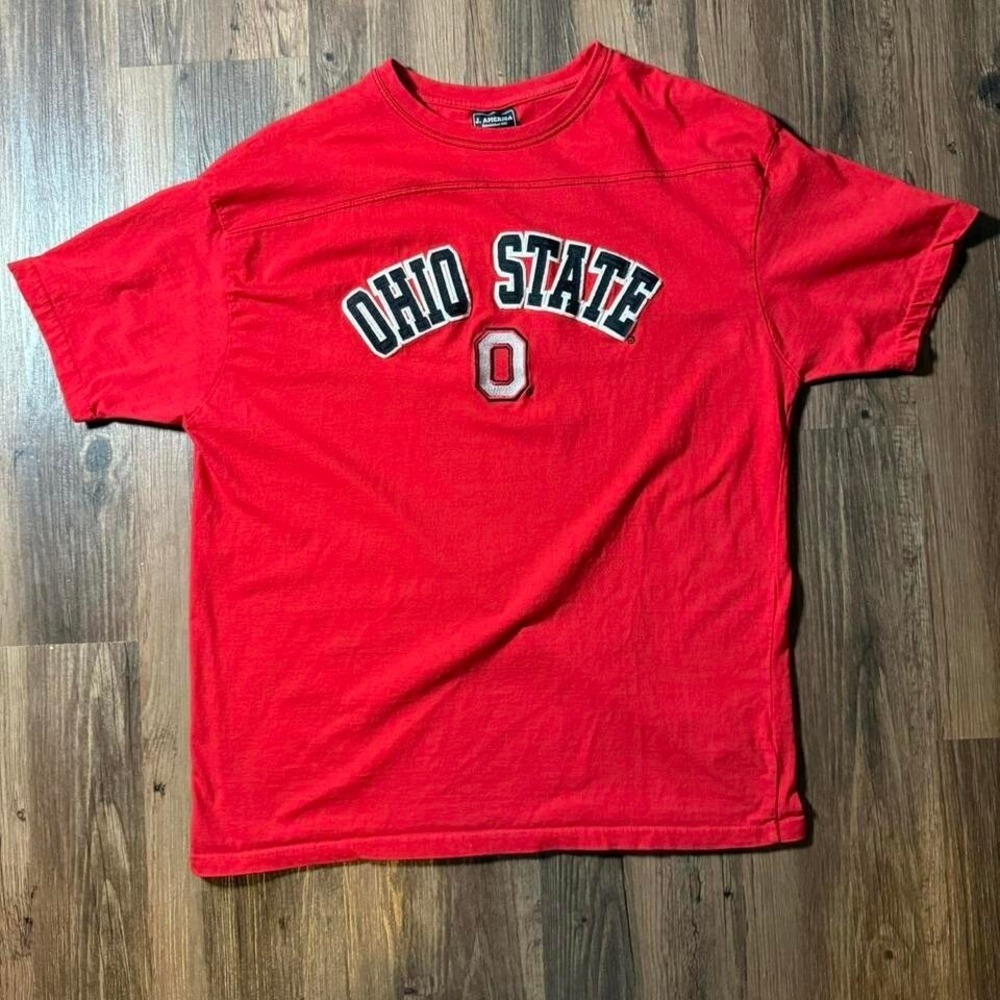 Ohio State Buckeyes T Shirt J. America XXL Mens Red Football Tee